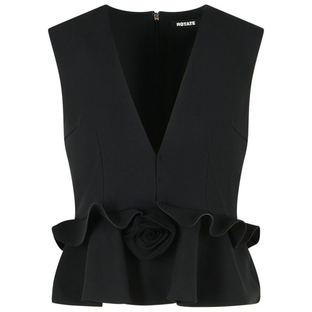 Rotate Black Polyester Top Women